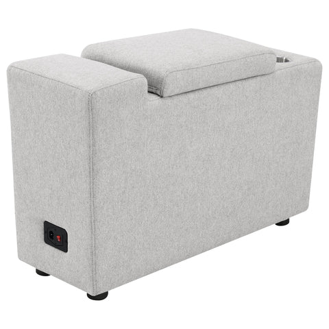 Shoto Upholstered Modular Storage Console Grey