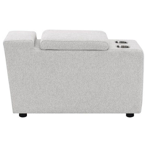 Shoto Upholstered Modular Storage Console Grey