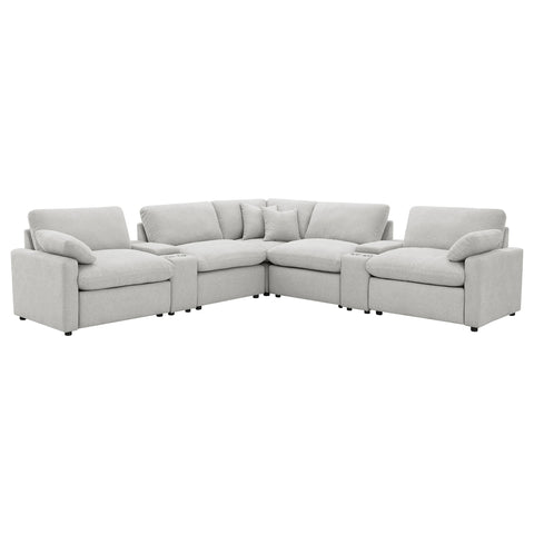Shoto 7-piece Modular Power Reclining Sectional Grey