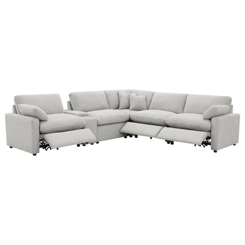 Shoto 6-piece Modular Power Reclining Sectional Grey