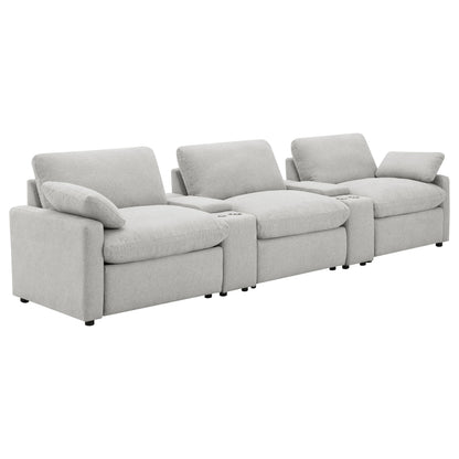 Shoto 5-piece Power Reclining Home Theater Seating Grey