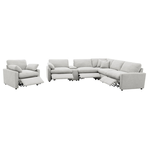 Shoto Upholstered Power Recliner Chair Grey