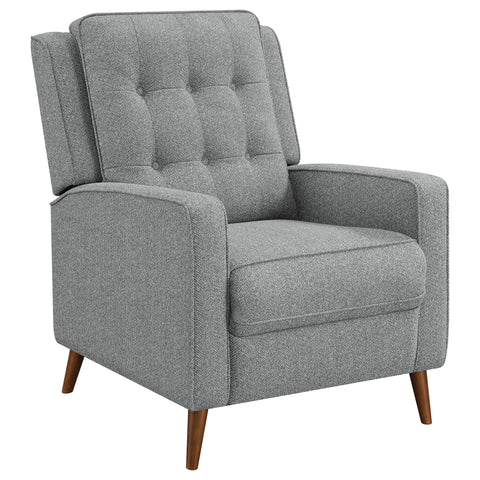 Mariska Upholstered Tufted Push Back Recliner GreyGrey