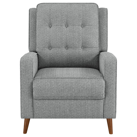 Mariska Upholstered Tufted Push Back Recliner GreyGrey
