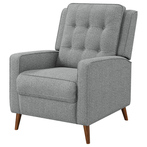 Mariska Upholstered Tufted Push Back Recliner GreyGrey