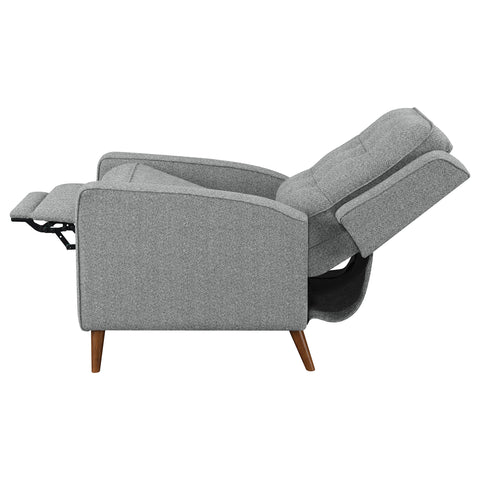 Mariska Upholstered Tufted Push Back Recliner GreyGrey