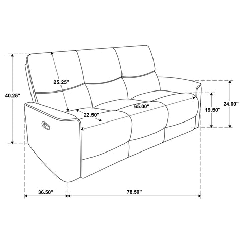 Bettoni Chenille Upholstered Reclining Sofa Burnt Orange