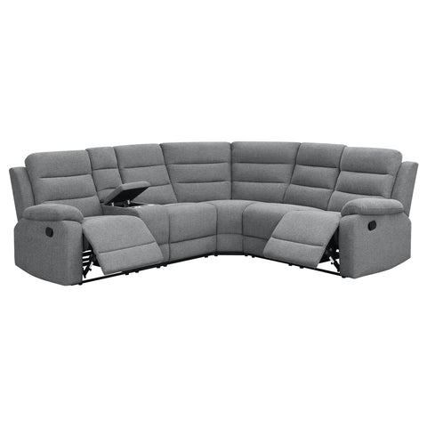 Leticia Upholstered Reclining Sectional Sofa SmokeSmoke