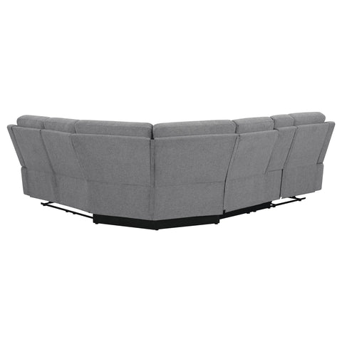 Leticia Upholstered Reclining Sectional Sofa SmokeSmoke