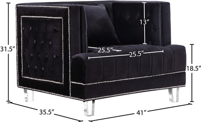 Marquis Black Velvet Chair C