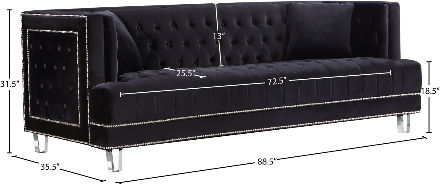 marquis black velvet sofa s