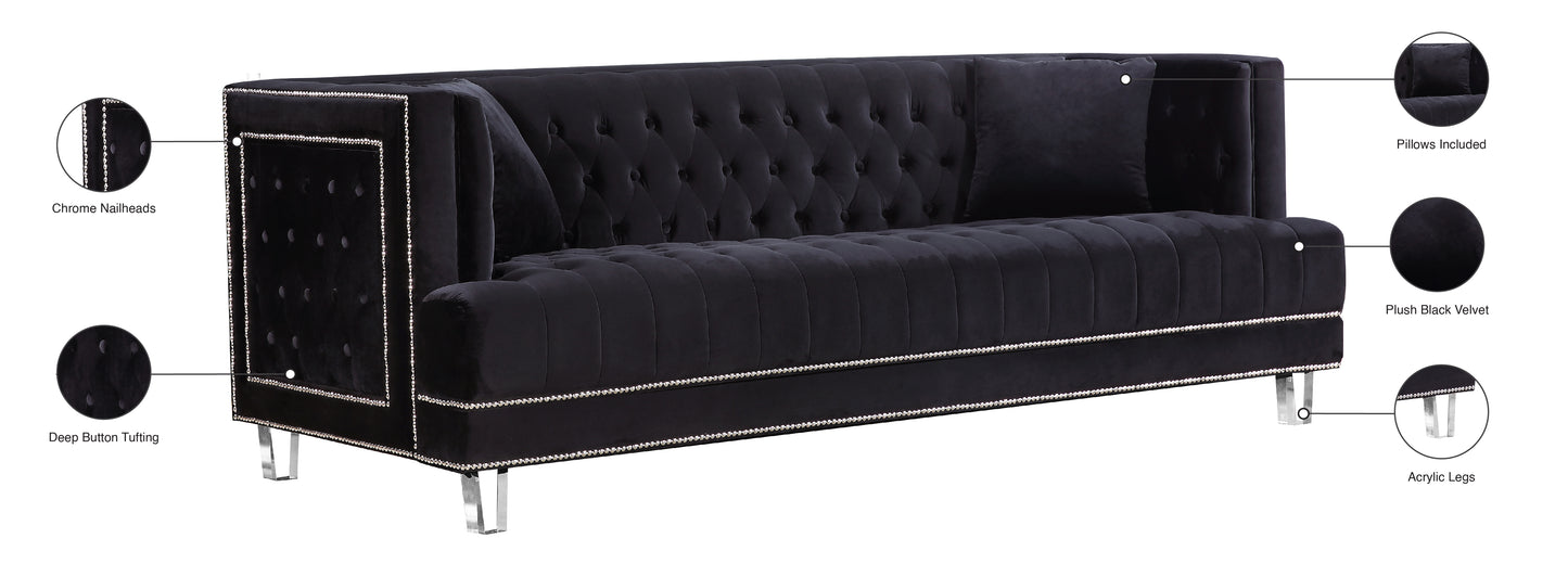 marquis black velvet sofa s