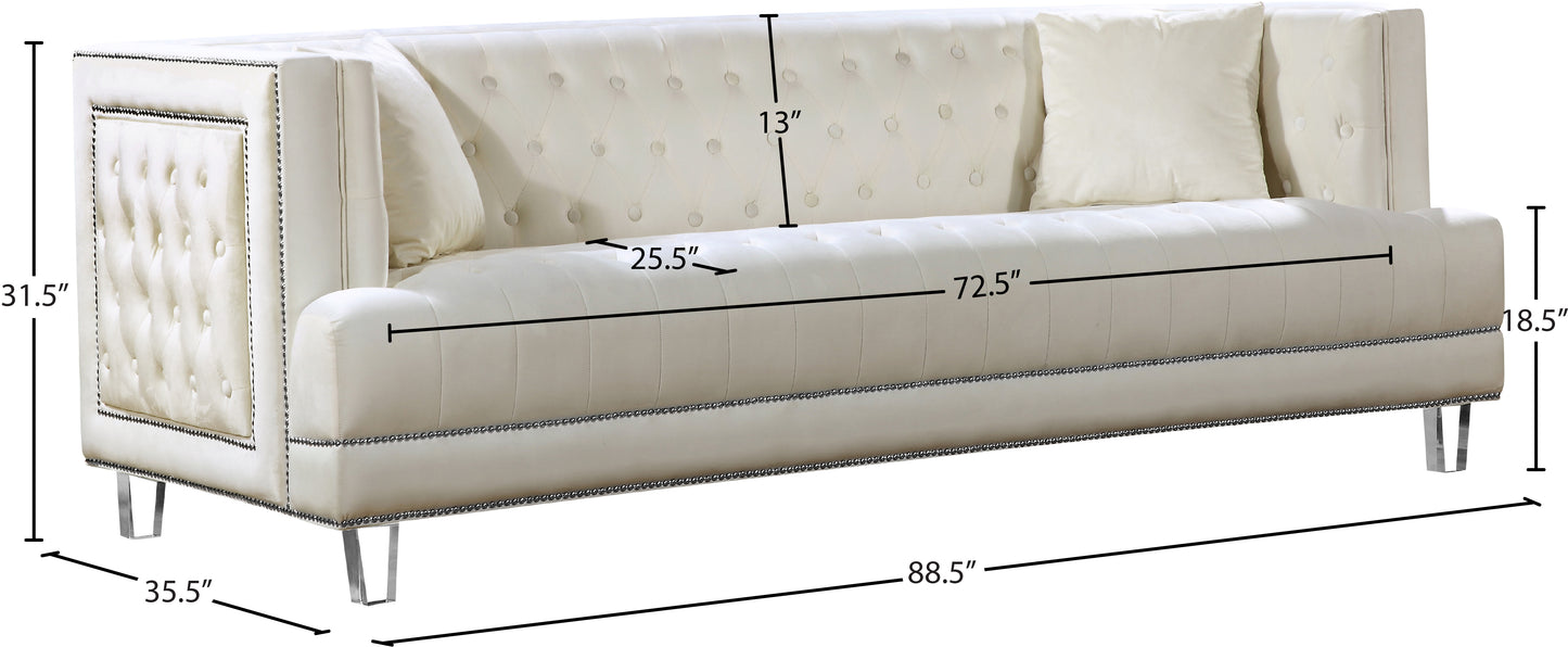 marquis cream velvet sofa s