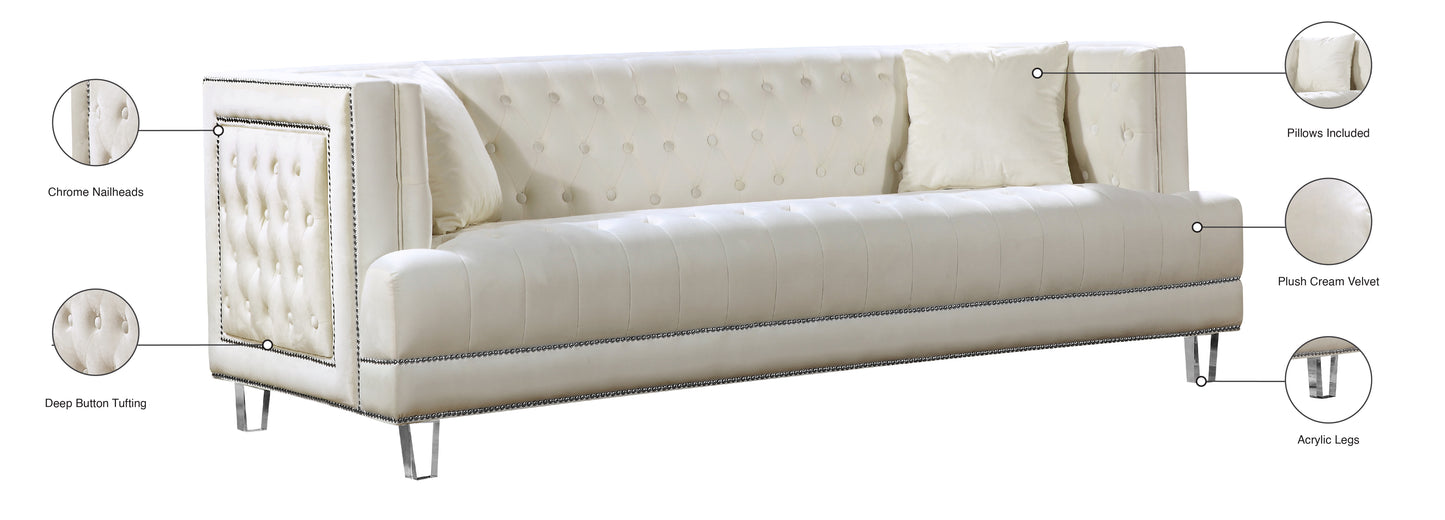 marquis cream velvet sofa s