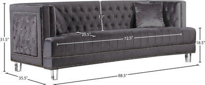 Marquis Grey Velvet Sofa S