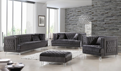 Marquis Grey Velvet Sofa S