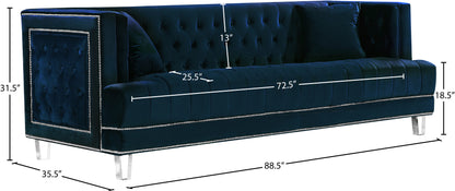 Marquis Navy Velvet Sofa S