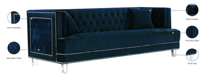 Marquis Navy Velvet Sofa S