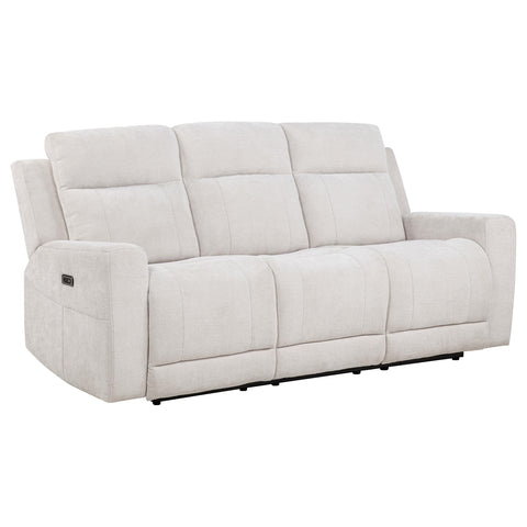 Sonya 2-piece Chenille Power Reclining Sofa Set Ivory