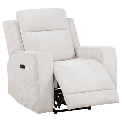 Sonya 3-piece Chenille Power Reclining Sofa Set Ivory