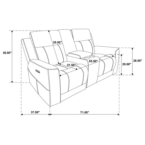 Sonya Chenille Upholstered Power Reclining Loveseat Ivory