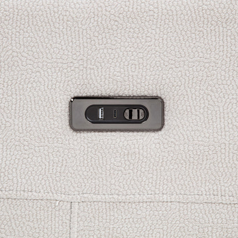 Sonya Chenille Upholstered Power Recliner Chair Ivory