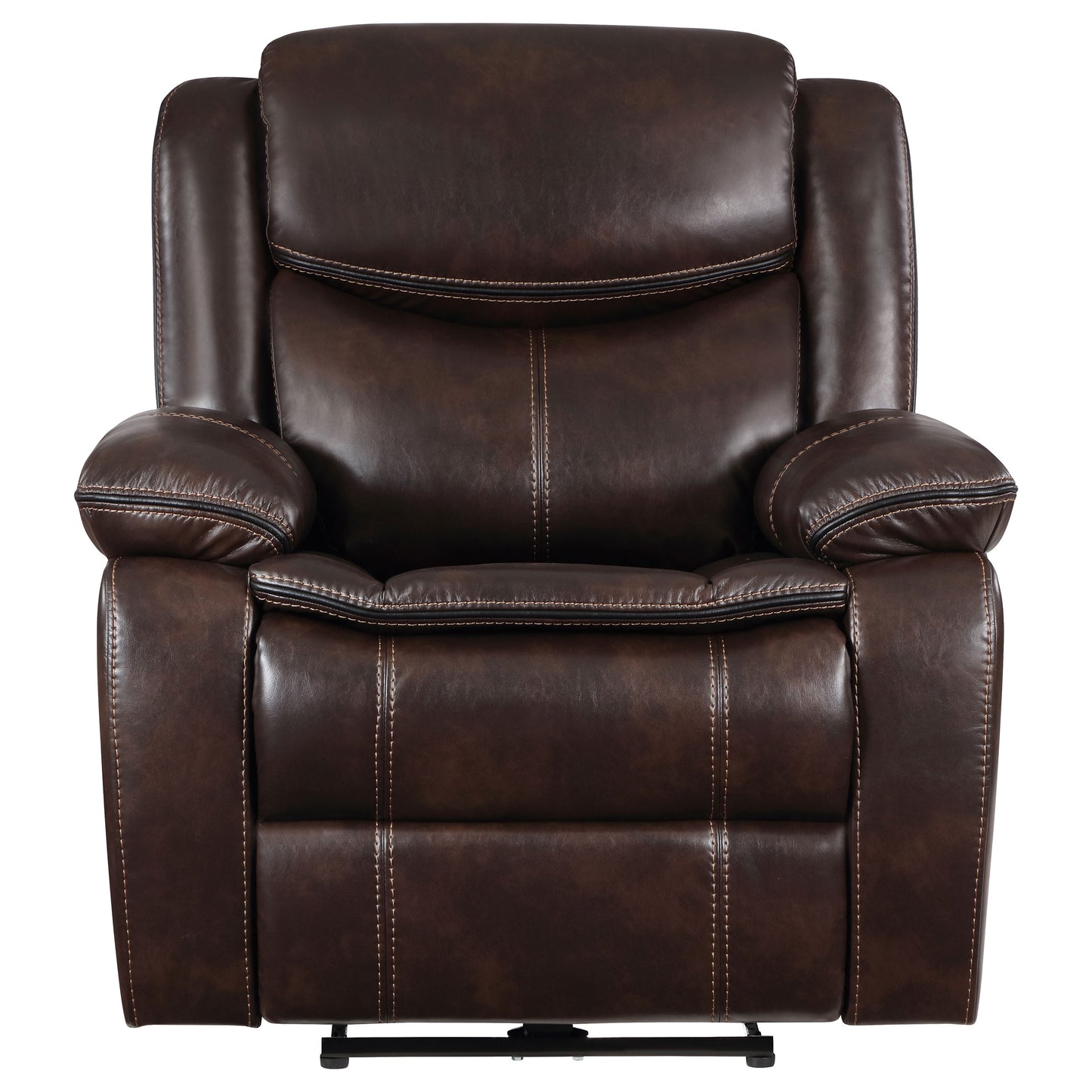 collier upholstered power recliner chair dark brown