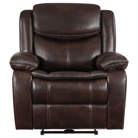 Joyce Upholstered Power Recliner Chair Dark BrownDark Brown