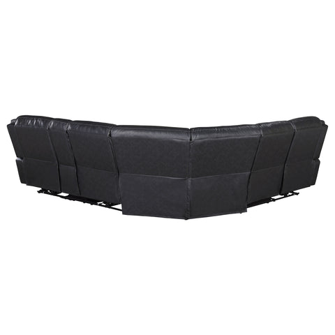Joyce Upholstered Power Reclining Sectional Sofa GreyDark Grey