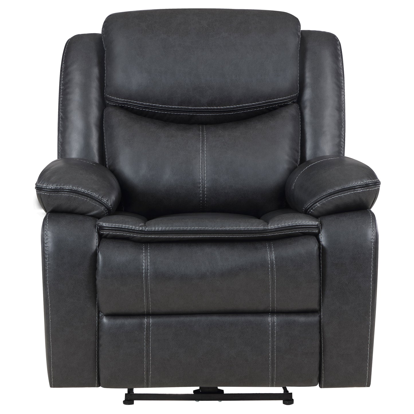 collier upholstered power recliner chair dark grey