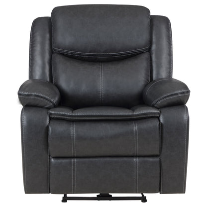 Collier Upholstered Power Recliner Chair Dark Grey