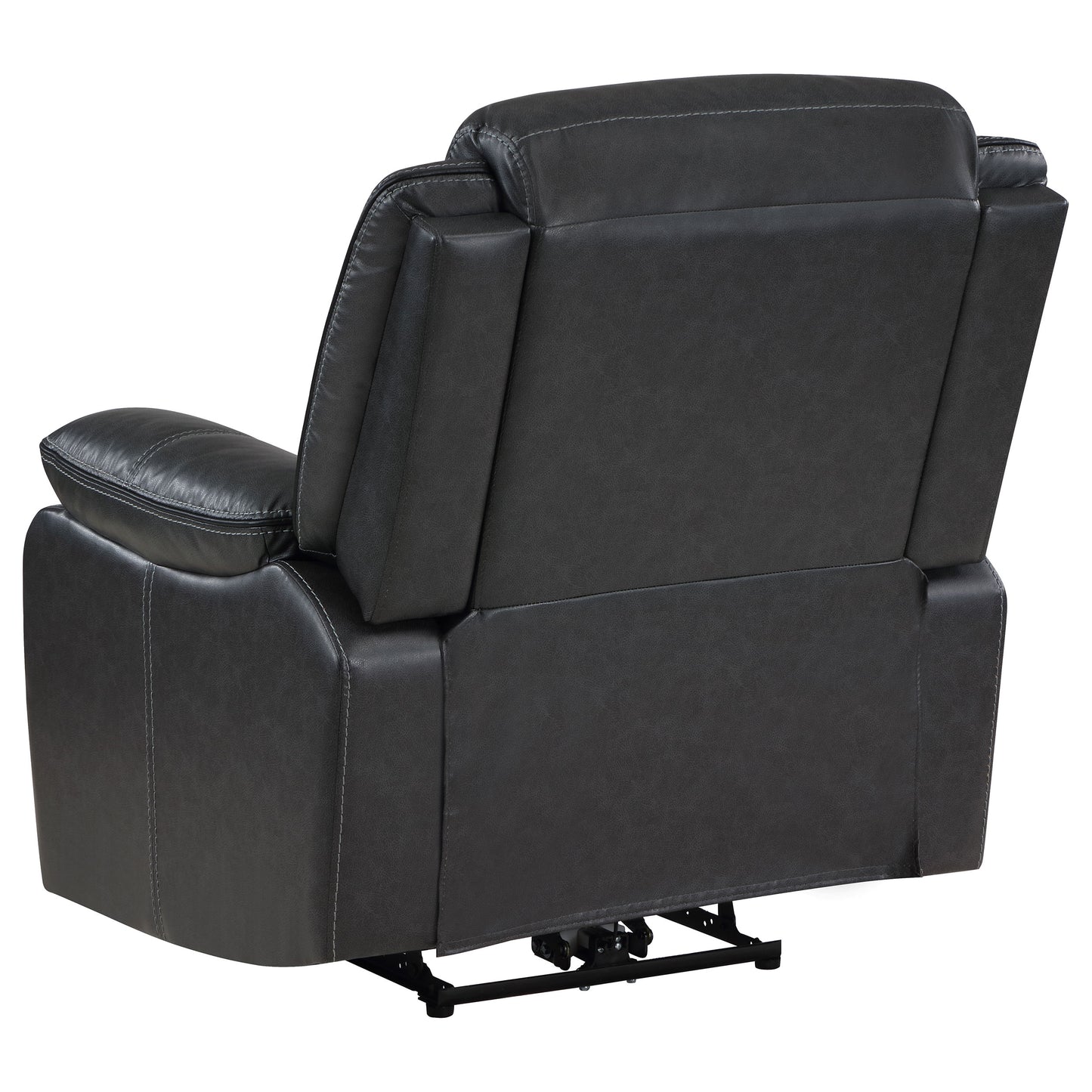 collier upholstered power recliner chair dark grey