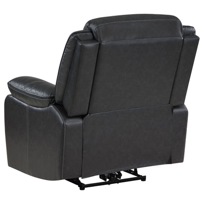 Collier Upholstered Power Recliner Chair Dark Grey