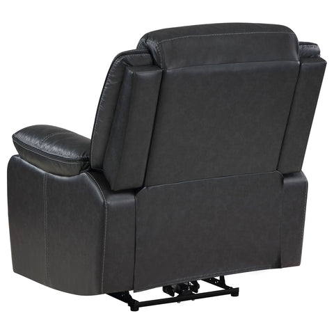Joyce Upholstered Power Recliner Chair Dark GreyDark Grey