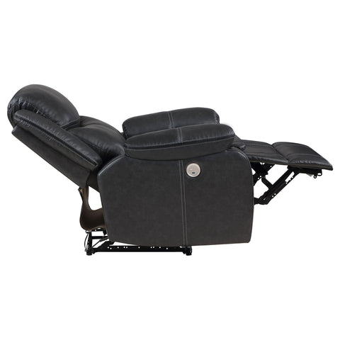 Joyce Upholstered Power Recliner Chair Dark GreyDark Grey