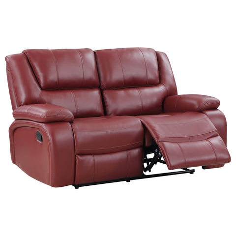 Zamora 2-piece Upholstered Reclining Sofa Set RedRed