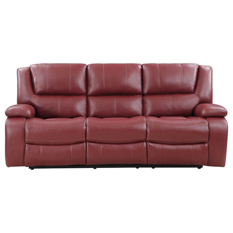 Zamora 3-piece Upholstered Reclining Sofa Set RedRed