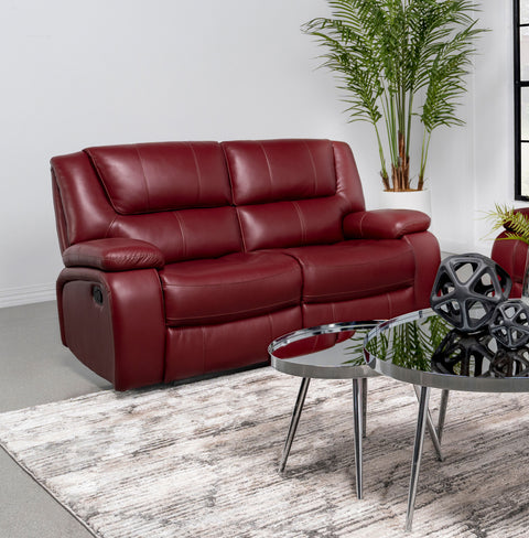 Zamora Upholstered Motion Reclining Loveseat RedRed