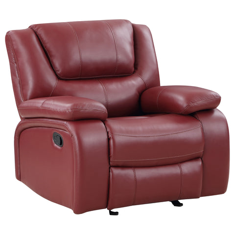 Zamora Upholstered Glider Recliner Chair RedRed