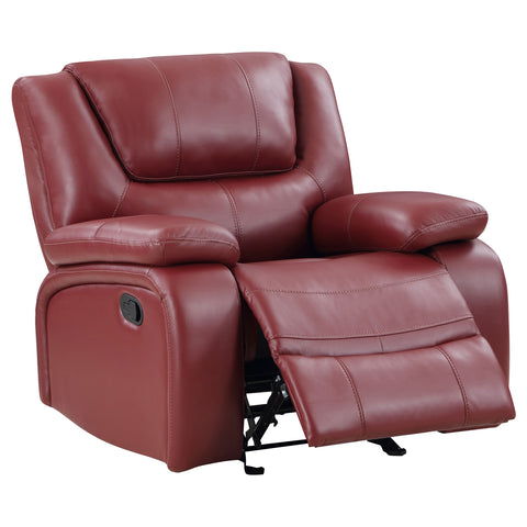 Zamora Upholstered Glider Recliner Chair RedRed