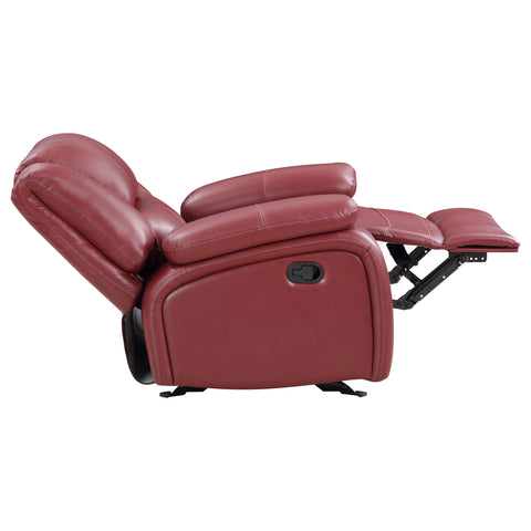 Zamora Upholstered Glider Recliner Chair RedRed