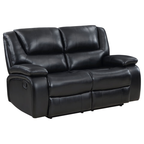 Zamora 3-piece Upholstered Motion Reclining Sofa Set BlackBlack
