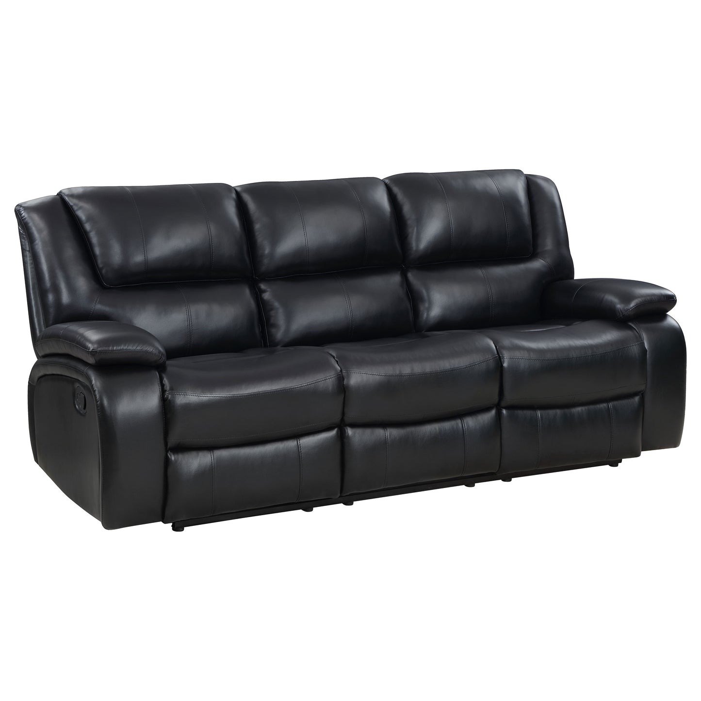 sarasota upholstered motion reclining sofa black