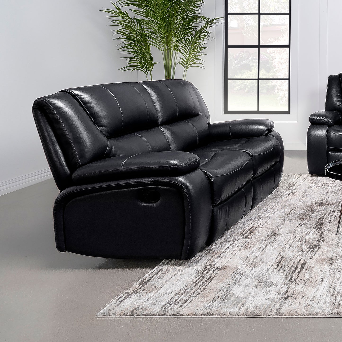 sarasota upholstered motion reclining loveseat black