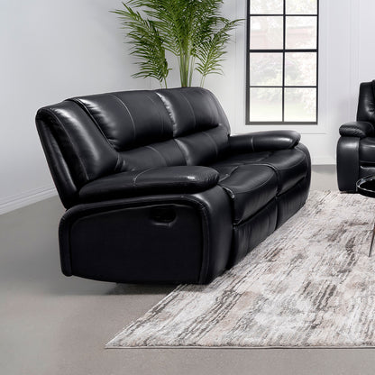 Sarasota Upholstered Motion Reclining Loveseat Black