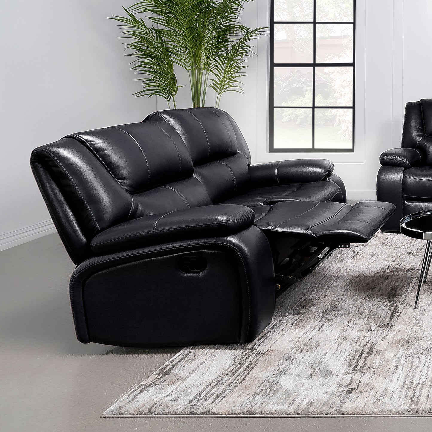 sarasota upholstered motion reclining loveseat black