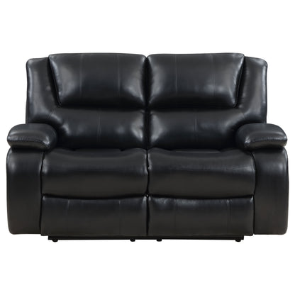 Sarasota Upholstered Motion Reclining Loveseat Black