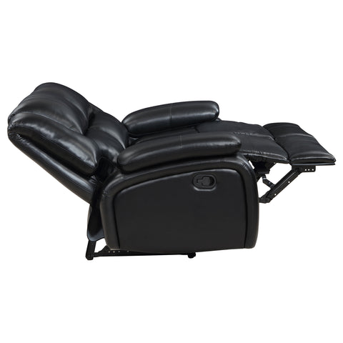 Zamora Upholstered Motion Reclining Loveseat BlackBlack