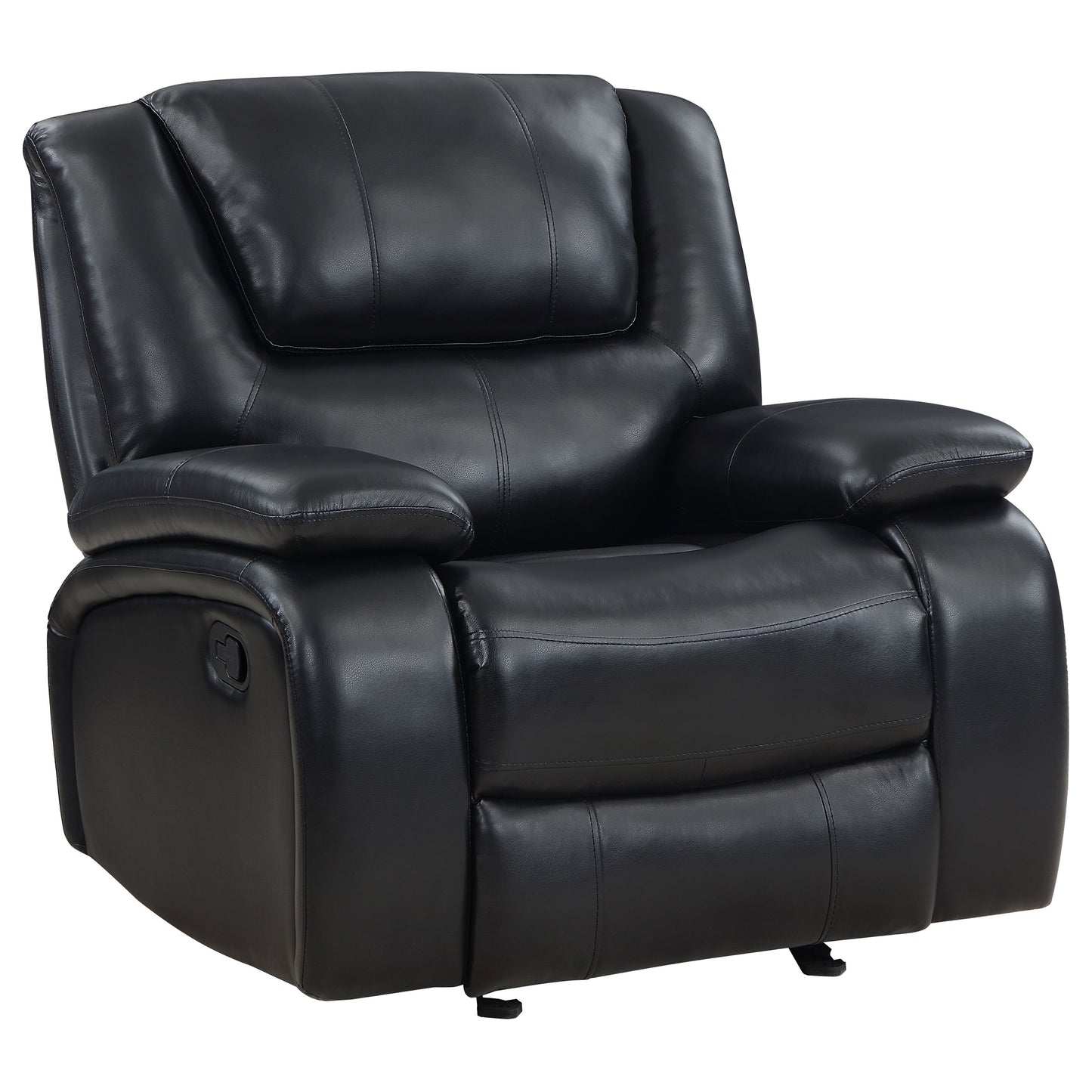 sarasota upholstered glider recliner chair black