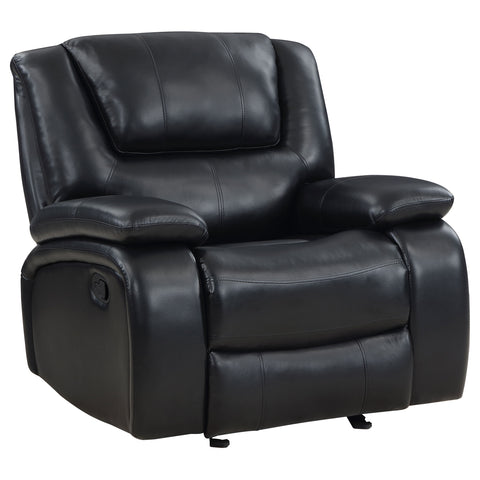 Zamora Upholstered Glider Recliner Chair BlackBlack